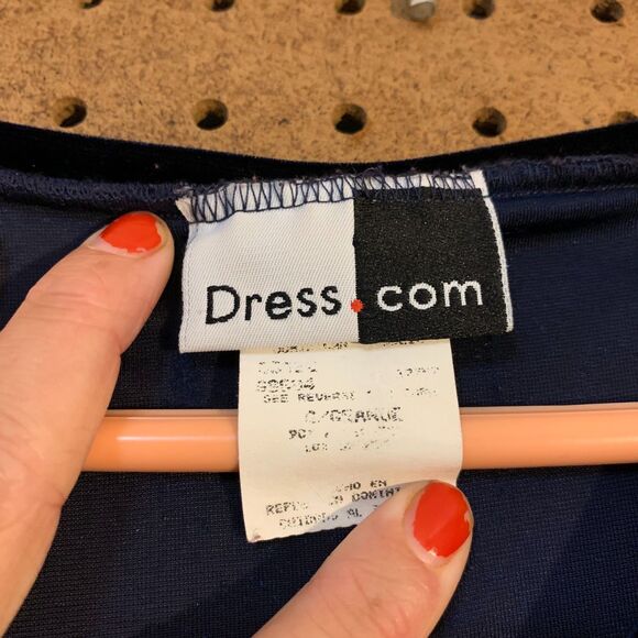 Velvet Blue Maxi Dress Goth Whimsygoth Fairy Dark Romantic Long Sleeves Large - Picture 4 of 7